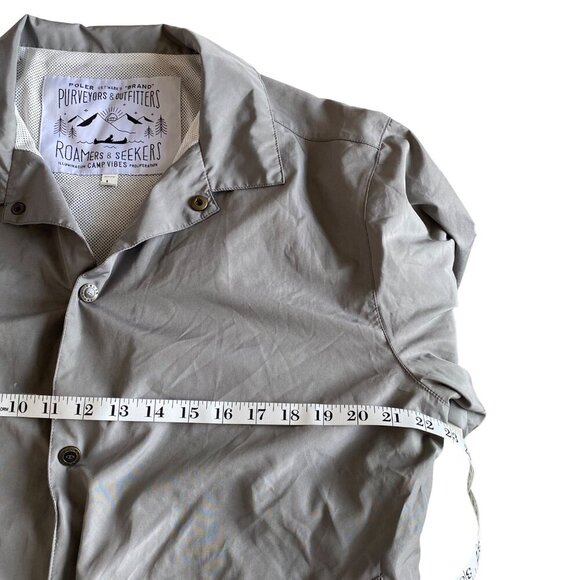 Poler Windbreaker Jacket Coat Mens L Camp Vibes Outdoor Outfitter Rain Gorpcore - Picture 11 of 14